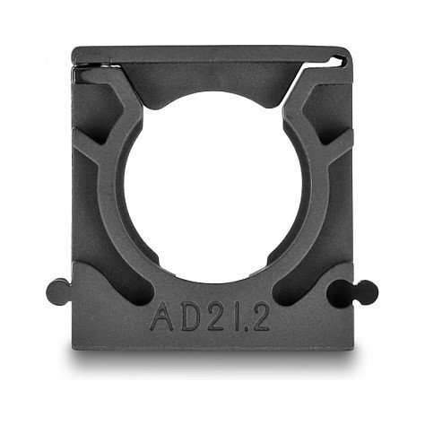 DeLOCK Soporte para funda de cable con clip de bloqueo 21,2 mm, 4 piezas, Negro