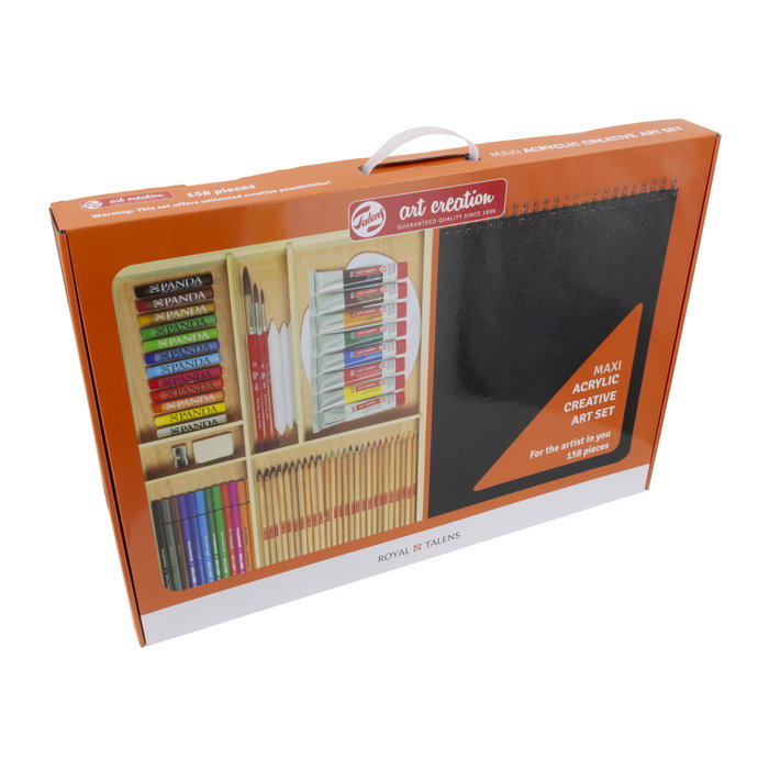 Talens Art Creation Set Creativo Maxi Acrílico con Caja de Madera de Pino