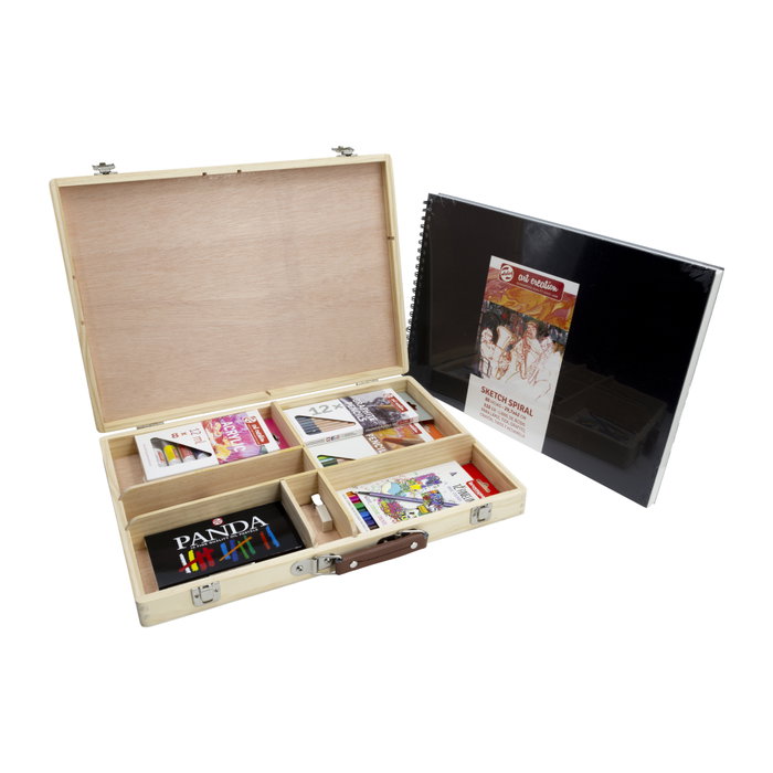 Talens Art Creation Set Creativo Maxi Acrílico con Caja de Madera de Pino