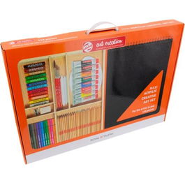 Talens Set Creativo 158 Piezas Maxi Acrílico en Caja de Madera