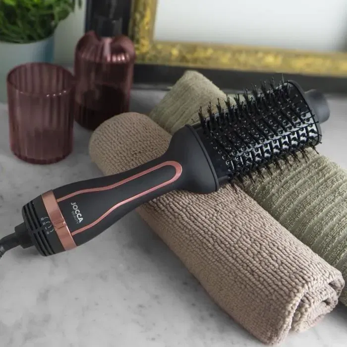 Jocca 1567 Cepillo Secador de Pelo, Plancha y Peine con 3 Niveles de Calor