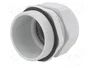 FIBOX Sello aislante M63 con rosca prolongada gris