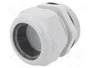 FIBOX Sello aislante M63 con rosca prolongada gris
