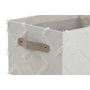 DKD Home Decor Set de 3 Cestas de Poliéster KONDO Gris y Crema