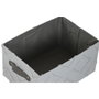 DKD Home Decor Set de 3 Cestas de Poliéster KONDO Gris y Crema