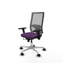 PIQUERAS Y CRESPO Silla de oficina Horna Morado/Gris con Mecanismo Sincro/Traslack