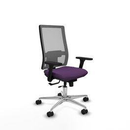 PIQUERAS Y CRESPO Silla de oficina Horna Morado/Gris con Mecanismo Sincro/Traslack