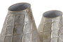 DKD Home Decor Set de 2 Jarrones Metálicos Bicolor