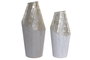 DKD Home Decor Set de 2 Jarrones Metálicos Bicolor