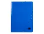 Liderpapel Carpeta Gomas Tres Solapas Cartón Plastificado Folio Color Azul