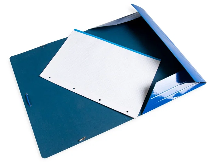 Liderpapel Carpeta Gomas Tres Solapas Cartón Plastificado Folio Color Azul