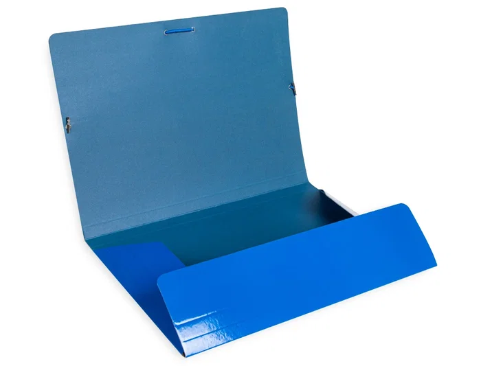 Liderpapel Carpeta Gomas Tres Solapas Cartón Plastificado Folio Color Azul