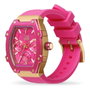 Ice Reloj 023288 con correa rosa y caja dorada