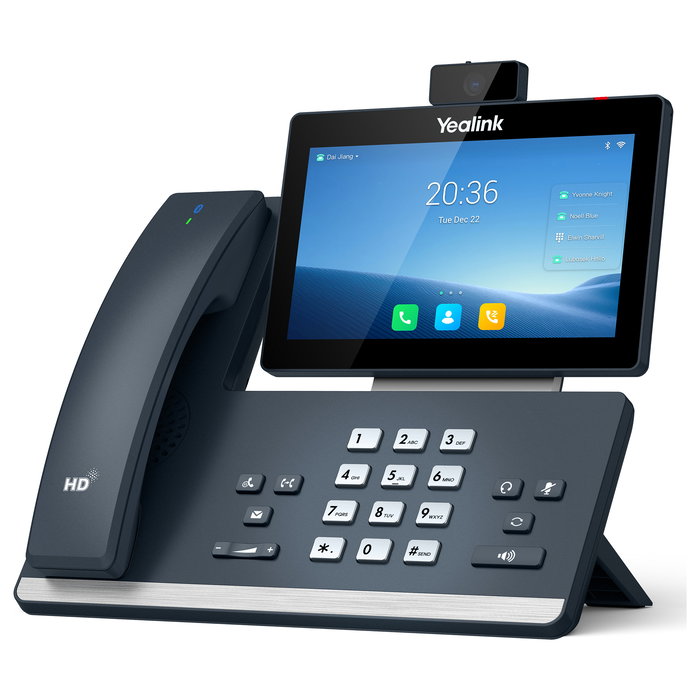 Yealink SIP-T58W Pro - Teléfono IP VoIP Gris con Cámara, Pantalla Táctil LCD 7" 1024x600, WiFi, Bluetooth 4.2, Gigabit Ethernet, PoE, VoIP, 1000 Contactos