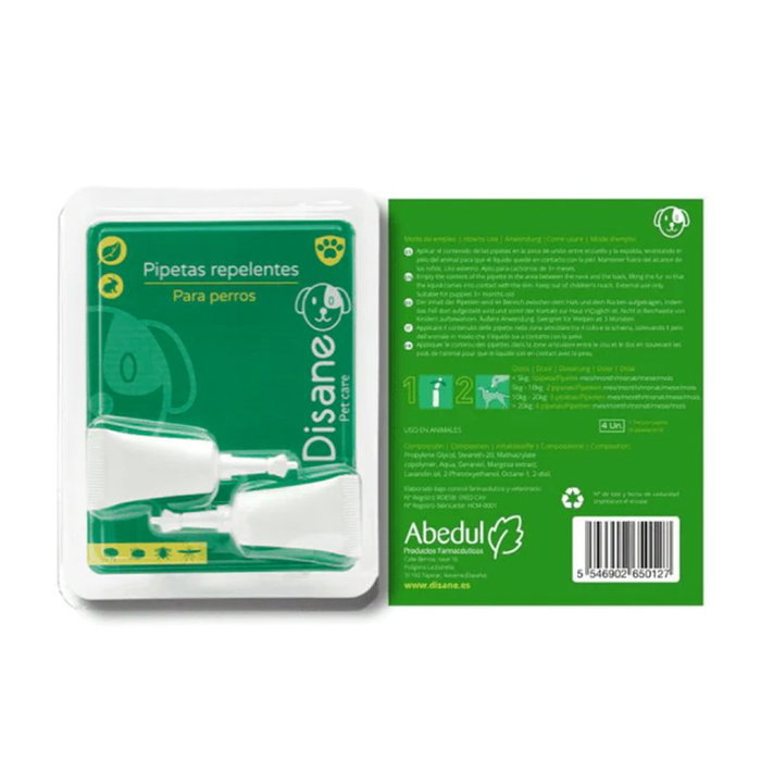 DISANE VET Pipeta Antiparasitaria para Perro 4 Unidades DISANE VET Pipeta Antiparasitaria para Perro 4 Unidades