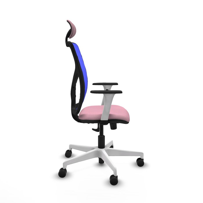 PIQUERAS Y CRESPO Silla de oficina Motilla con mecanismo Sincro Rosa y Azul