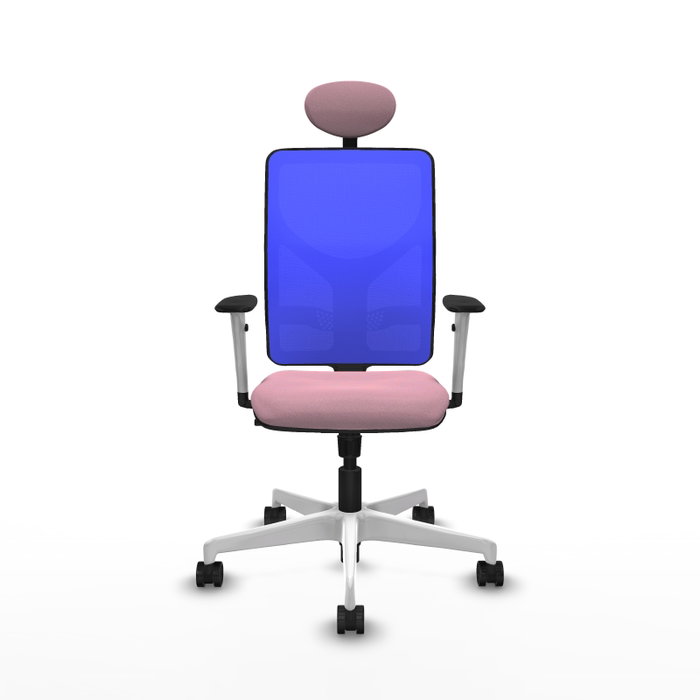 PIQUERAS Y CRESPO Silla de oficina Motilla con mecanismo Sincro Rosa y Azul