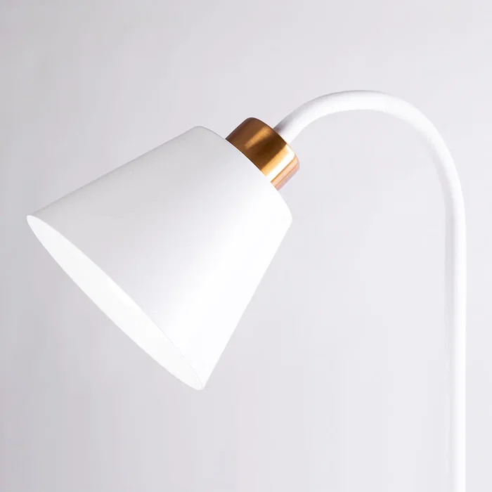 SKD Lámpara de Suelo Recta Wayne SKD-F020-W Diseño Nórdico con Portalámparas LED E27 para Hogar y Local Comercial