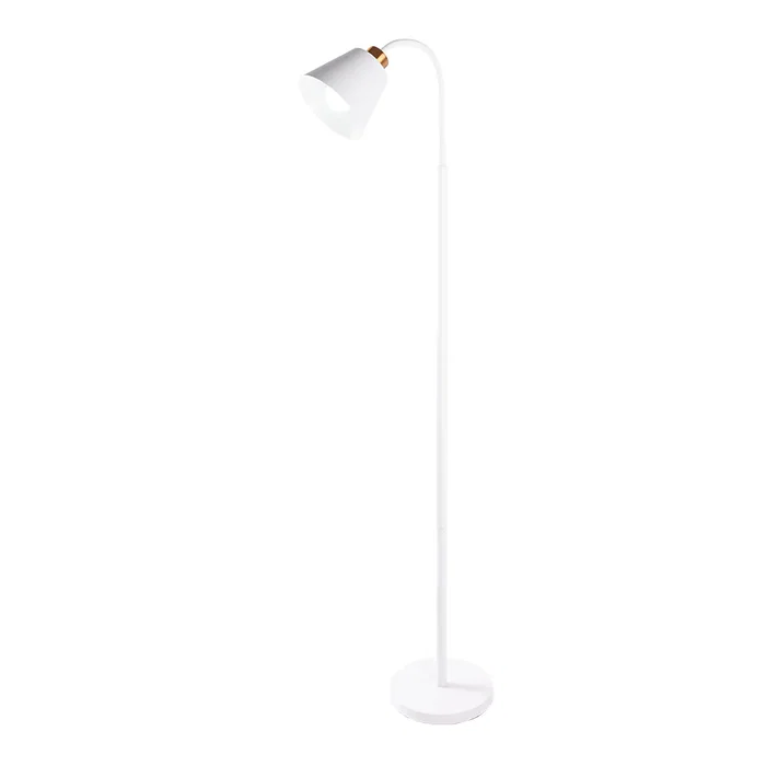 SKD Lámpara de Suelo Recta Wayne SKD-F020-W Diseño Nórdico con Portalámparas LED E27 para Hogar y Local Comercial