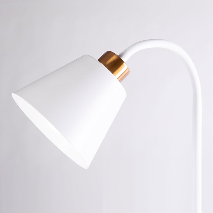 Lámpara de Suelo Recta Wayne Estilo Nórdico con Bombilla LED E27 SKD-F020-W Lámpara de Suelo Recta Wayne Estilo Nórdico con Bombilla LED E27 SKD-F020-W