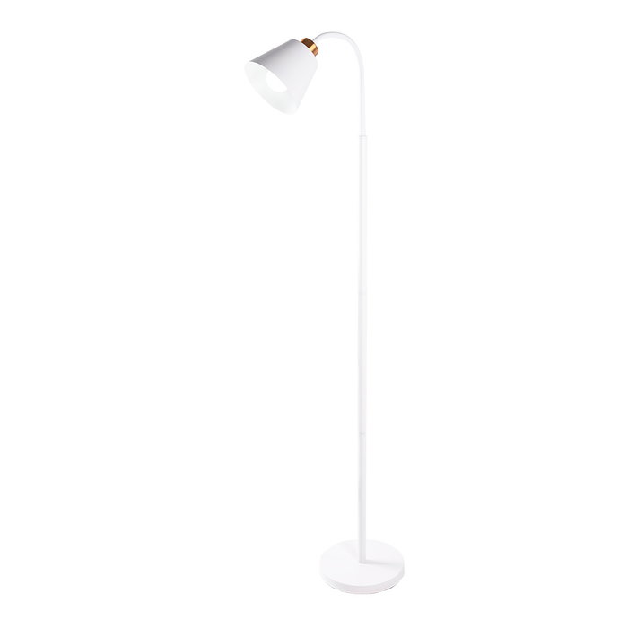 Lámpara de Suelo Recta Wayne Estilo Nórdico con Bombilla LED E27 SKD-F020-W Lámpara de Suelo Recta Wayne Estilo Nórdico con Bombilla LED E27 SKD-F020-W