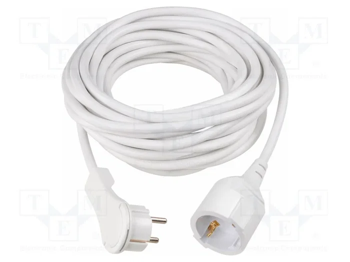 AS SCHWABE Prolongador de alimentación H05VV-F 3G1,5mm2 10m blanco AS SCHWABE Prolongador de alimentación H05VV-F 3G1,5mm2 10m blanco