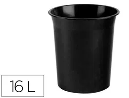 Archivo 2000 Papelera 2000 Antimicrobiana Sanitized Plástico Negro 18 Litros 290x310 mm