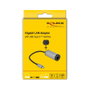 DeLOCK Adaptador USB-C a Gigabit LAN RJ45 con Power Delivery Negro/Gris