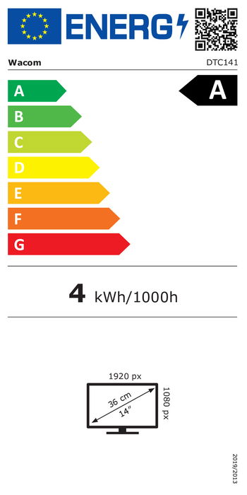 Wacom Wacom One pen display 14.0 IPS Full HD Tableta Gráfica Inalámbrica 14 Pulgadas