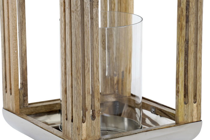 DKD Home Decor Farola Plateado 23 x 36 x 23 cm Metal Cristal