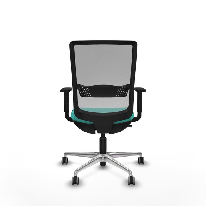 PIQUERAS Y CRESPO Silla de oficina Haches con mecanismo Sincro/Traslack, Turquesa y Gris