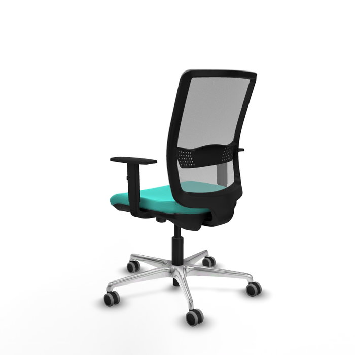 PIQUERAS Y CRESPO Silla de oficina Haches con mecanismo Sincro/Traslack, Turquesa y Gris