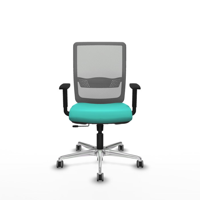 PIQUERAS Y CRESPO Silla de oficina Haches con mecanismo Sincro/Traslack, Turquesa y Gris
