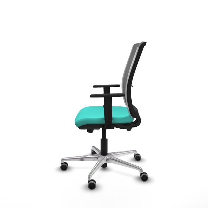 PIQUERAS Y CRESPO Silla de oficina Haches con mecanismo Sincro/Traslack, Turquesa y Gris