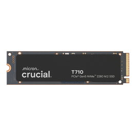Crucial T710 1TB M.2 PCIe Gen5 NVMe SSD 2280 - 14900 MB/s Lectura, 13700 MB/s Escritura, 1800000 IOPS Lectura Aleatoria, 2200000 IOPS Escritura Aleatoria - Componente PC Gaming