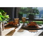 DKD Home Decor Set de 6 Copas Margarita de Cristal Marrón 270ml