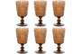 DKD Home Decor Copa Cristal Marron Set de 6 8.5 x 16.3 x 8.5 cm