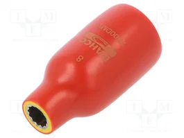 BAHCO Llave de vaso aislada de 8 mm, 1/2 pulgada, 1 kV