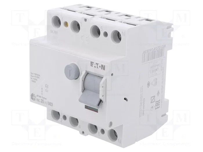 EATON ELECTRIC Interruptor diferencial HNC xPole Home 25A 30mA 4 polos EATON ELECTRIC Interruptor diferencial HNC xPole Home 25A 30mA 4 polos