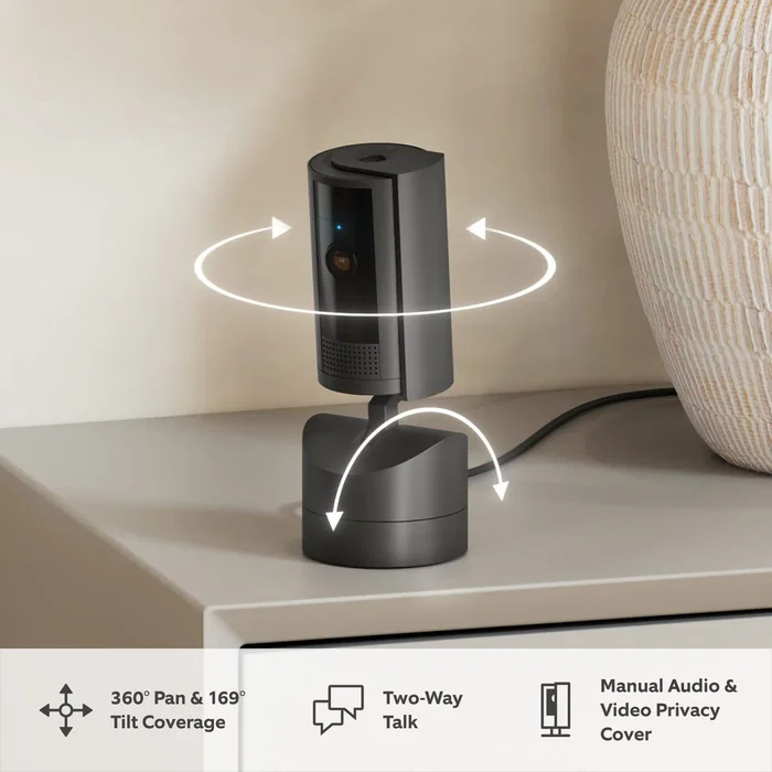Ring Cámara de seguridad IP interior torre pan-tilt 720p para escritorio Ring Cámara de seguridad IP interior torre pan-tilt 720p para escritorio