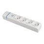Solera Base multiple 4 Tomas 2P+T 250V 16A, Interruptor Luminoso Azul, IP20, Blanco, Policarbonato, Entradas Mini Canal, Fijacion Tornillos o Bridas