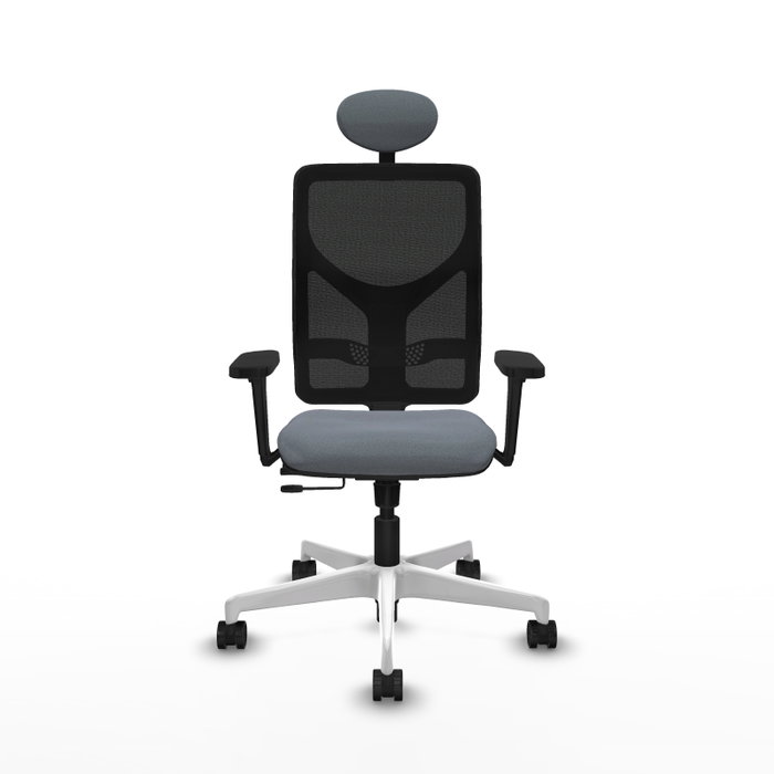 PIQUERAS Y CRESPO Silla de oficina Motilla con mecanismo Sincro/Traslack, Gris y Negro
