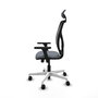 PIQUERAS Y CRESPO Silla de oficina Motilla con mecanismo Sincro/Traslack, Gris y Negro