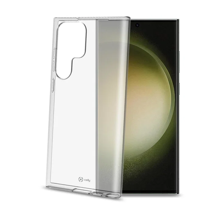 Celly GELSKIN1033 Funda Protectora Flexible TPU Transparente para Samsung Galaxy S23 Ultra 5G (6.8") - Anticaídas y Antiarrayones