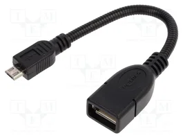 DeLOCK Adaptador USB Micro-USB B a USB 2.0-A, 0,18 m, Negro