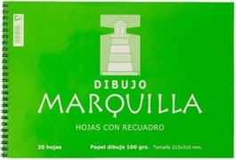 MANIPULADOS ZORRILLA Pack de 10 blocs de dibujo espiral 95g formato A4 con recuadro