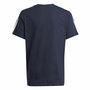 Camiseta de Manga Corta Infantil Adidas 3 Bnadas 9-10 Años Azul