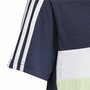 Camiseta de Manga Corta Infantil Adidas 3 Bnadas 9-10 Años Azul