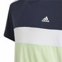 Camiseta de Manga Corta Infantil Adidas 3 Bnadas 9-10 Años Azul