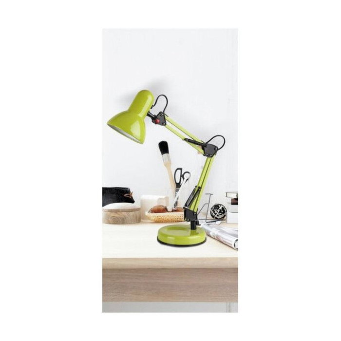 RABALUX RAB-4178 Lámpara de Mesa Samson 49cm Altura, Brazo y Casquillo Regulables, Verde, Metal, 1xE27, Max 60W, IP20